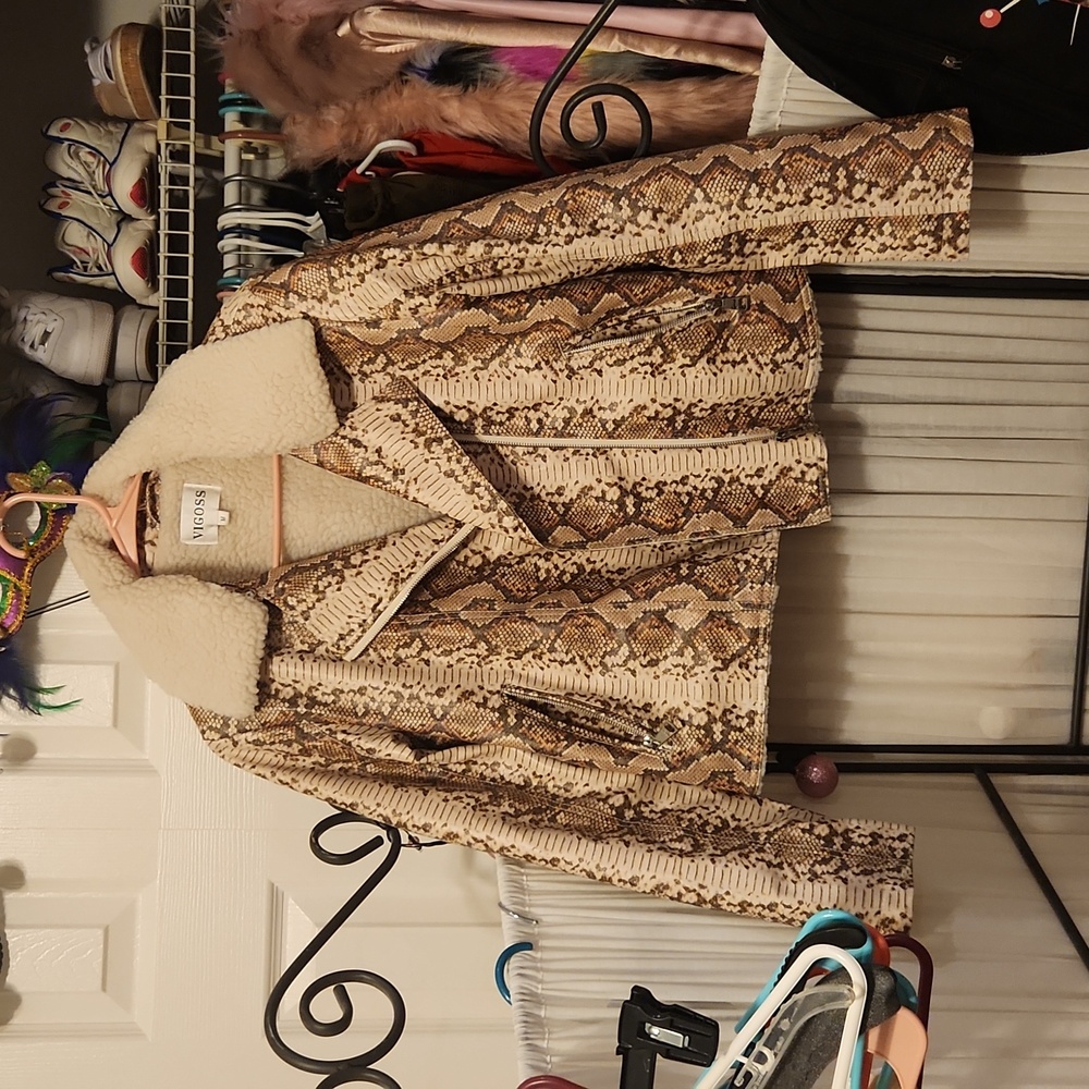 Vigoss Faux Python Leather Jacket - image 1